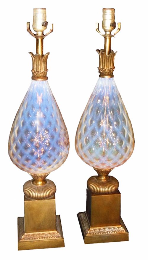 Little Green Notebook Murano Glass Lamps